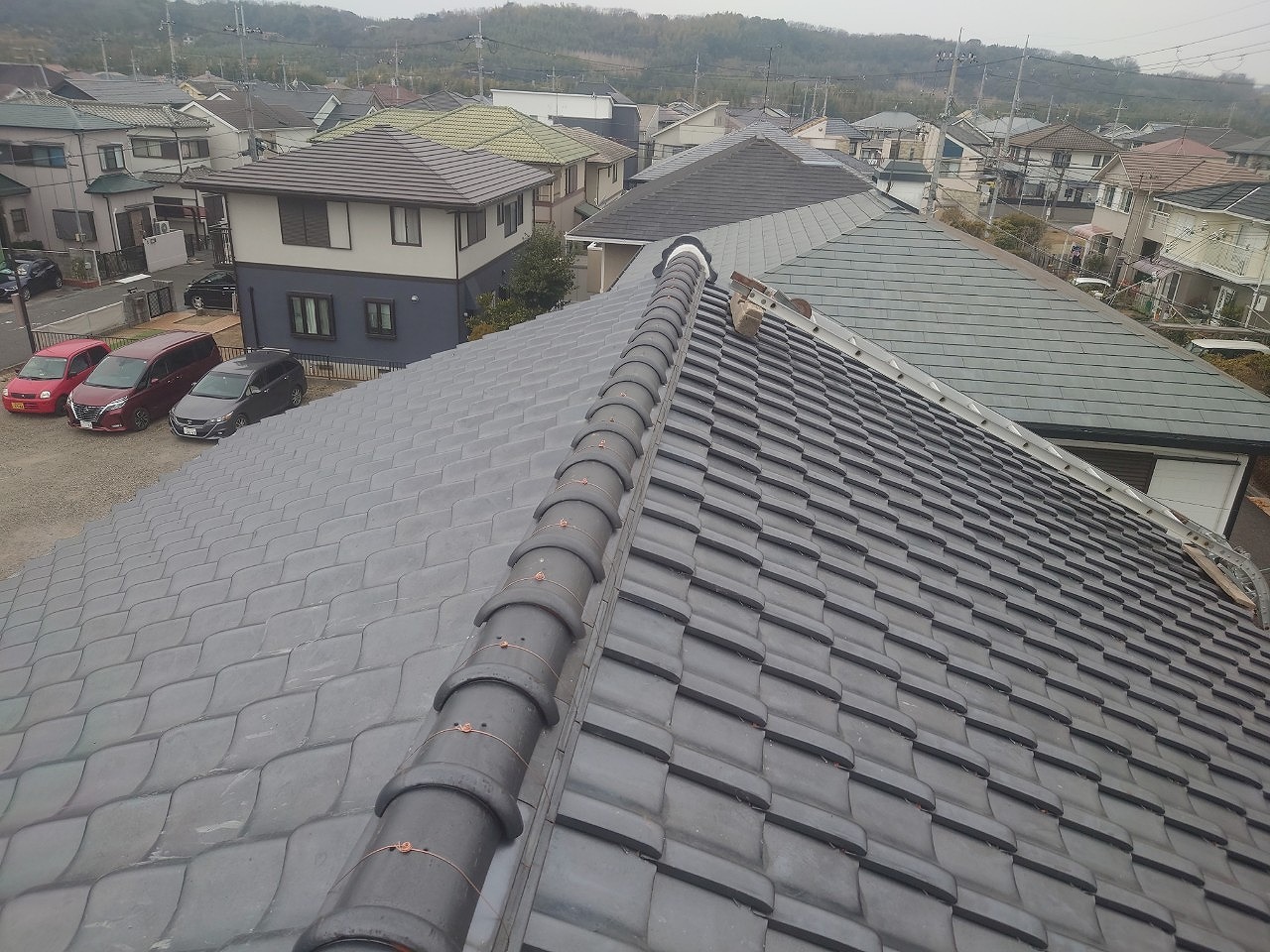 和瓦(釉薬瓦)　大屋根