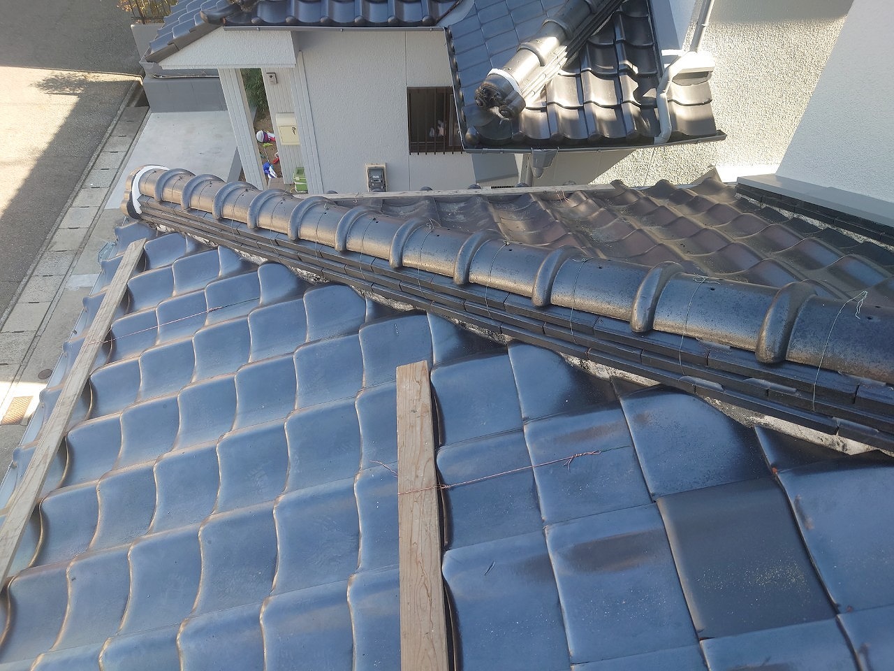 1階の屋根　雨漏り