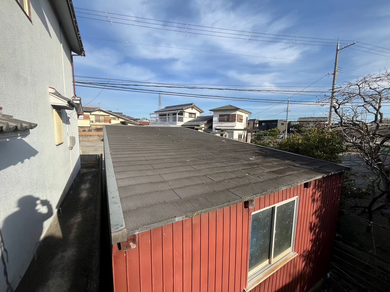 雹災害　スレート屋根