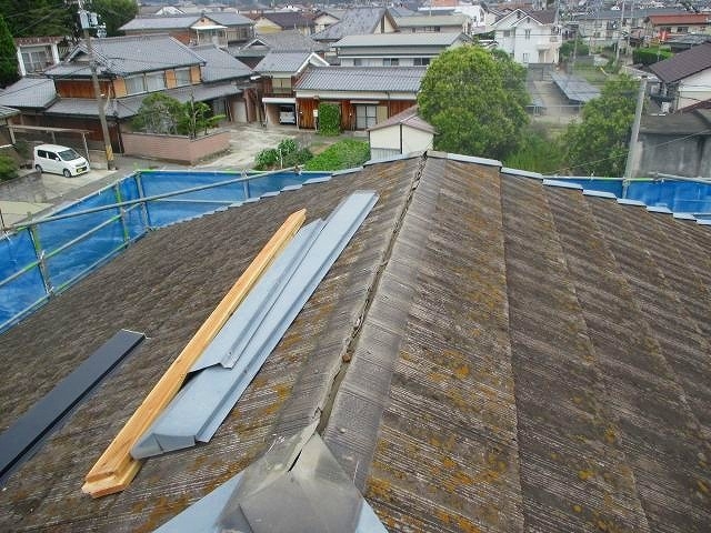 三木市　棟板金　貫板　撤去