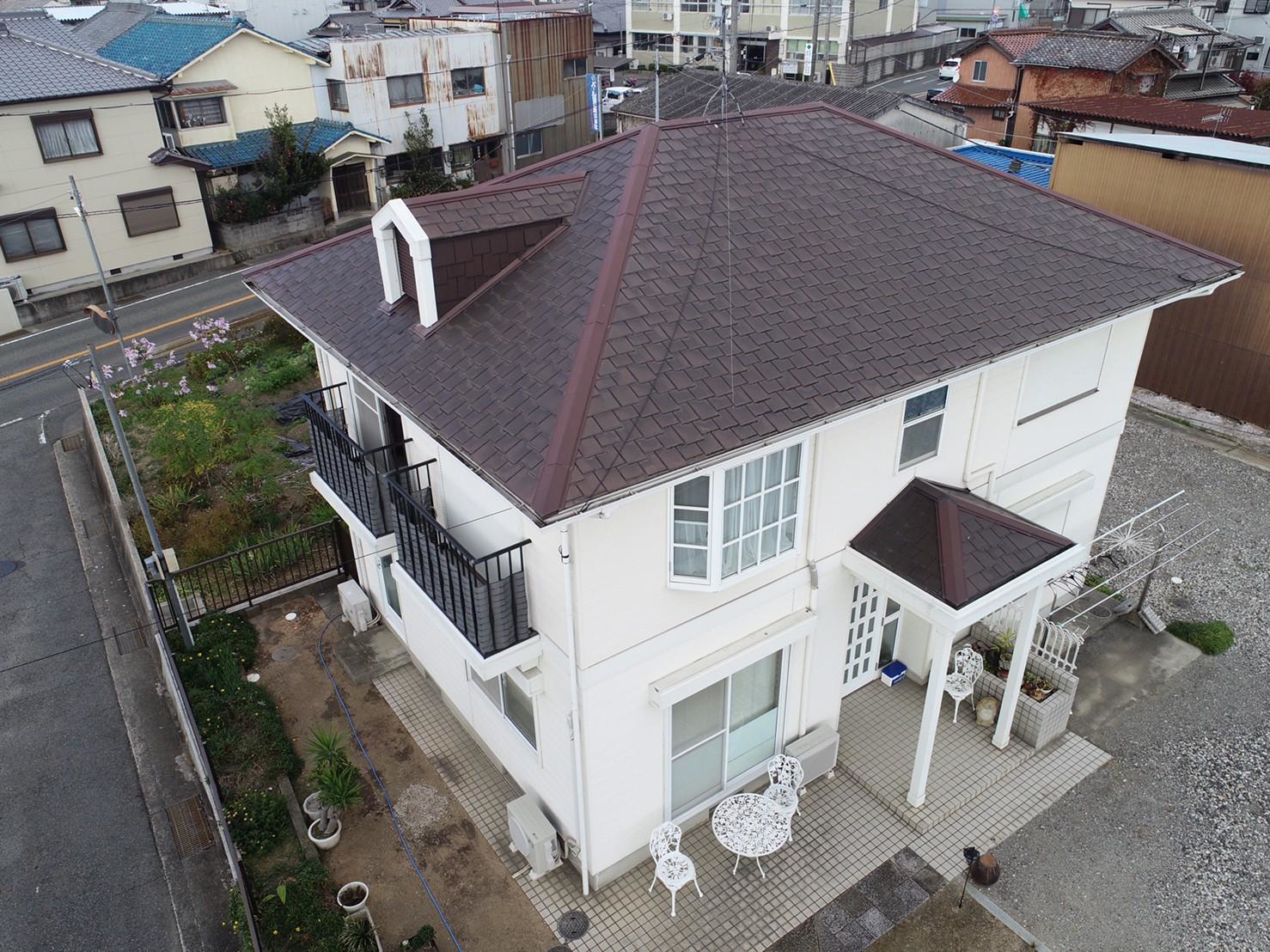 加古川市　棟板金のうき　施工前　カバー