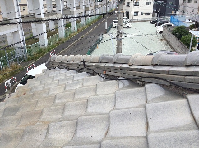 加古郡播磨町　隅棟熨斗ずれ