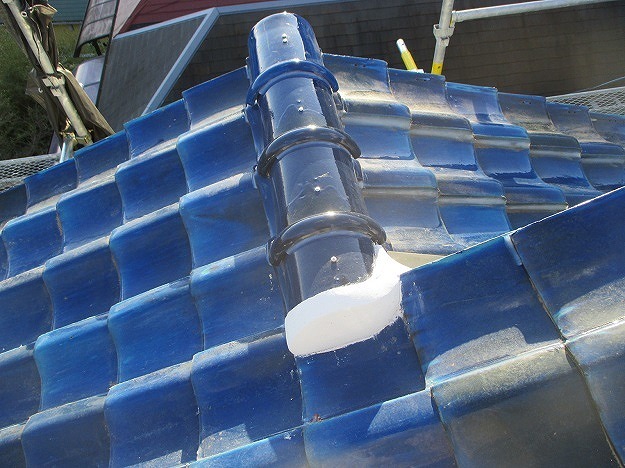 加古郡稲美町　本棟　紐丸瓦一発仕上げ