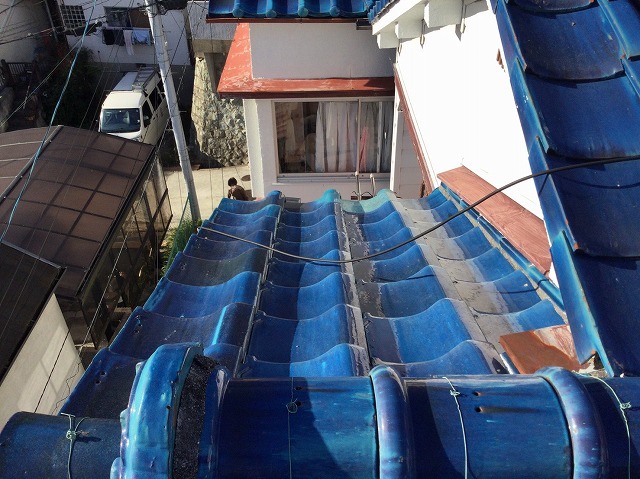 加古郡稲美町　本棟下屋根　施工前