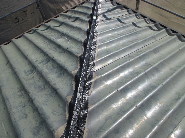 姫路　棟取り直し　既存棟の解体・撤去　面戸シート