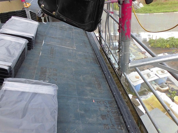 軒先部分の施工