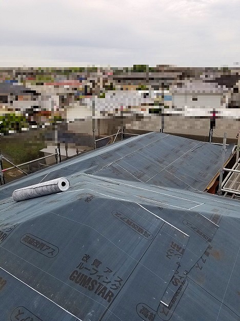 防水シートの施工