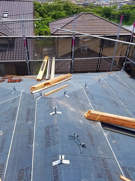 防水シート施工前の準備