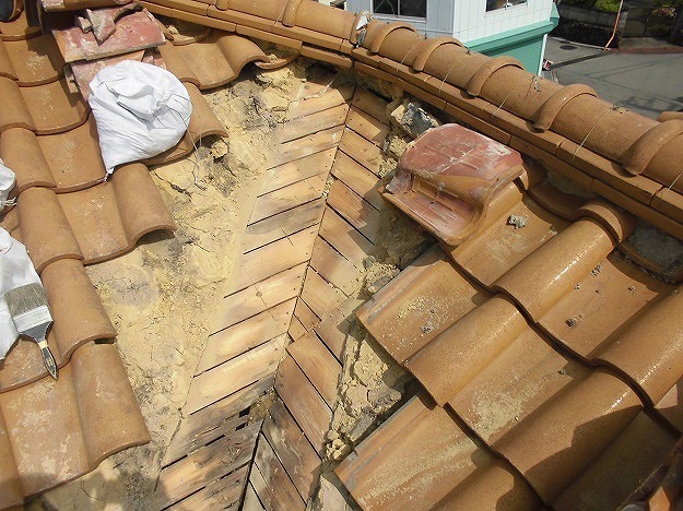 『屋根補修工事の工程』1枚目