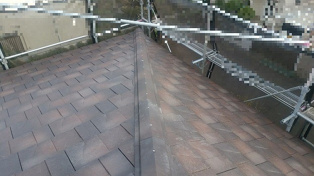 神戸市　施工事例　葺き替え工事　棟板金・役物部材