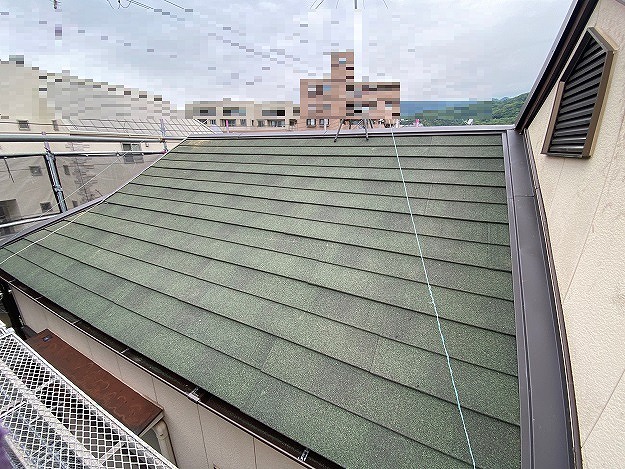 神戸市　屋根カバー工法　施工後　全景