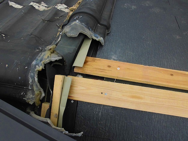 新しい屋根材の設置４