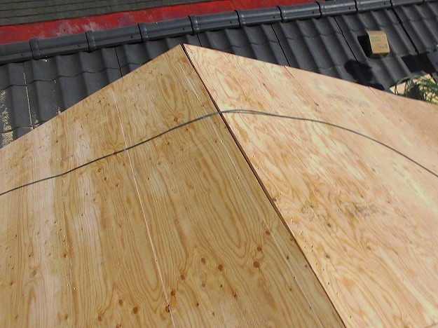 既存屋根材の撤去・下地補修2