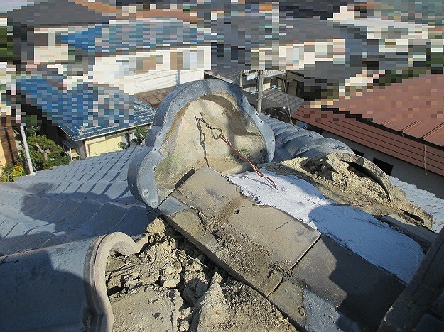 高砂市　屋根補修　漆喰