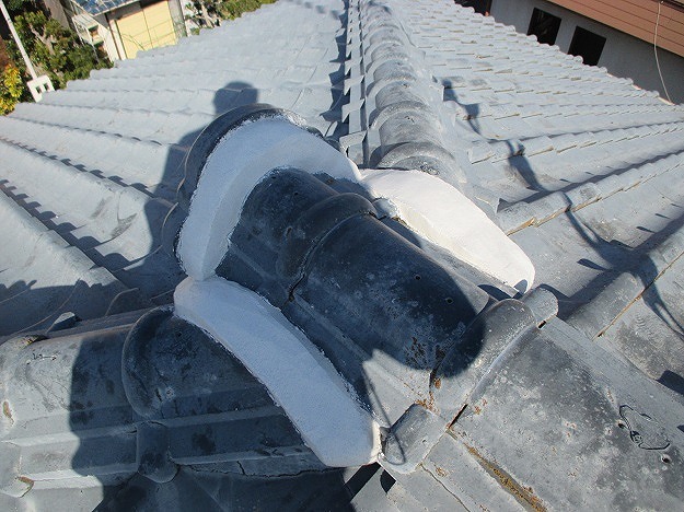 高砂市　屋根補修　三叉漆喰