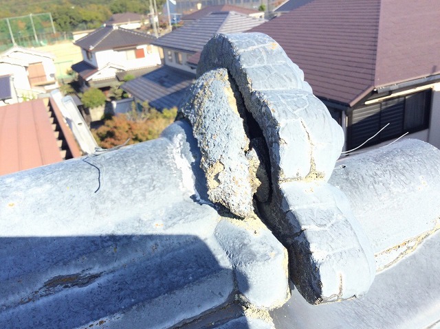 高砂市　屋根補修　鬼瓦
