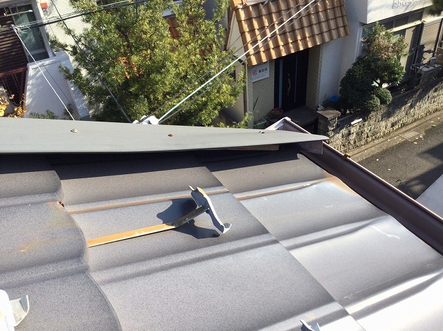 高砂市　ケラバ補修工事　めくれ