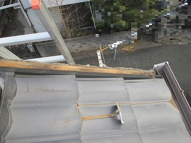 高砂市　ケラバ補修工事　撤去