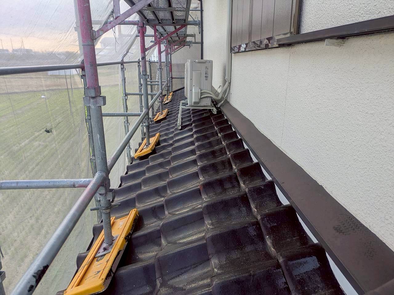 高砂市　下屋根の現状の写真