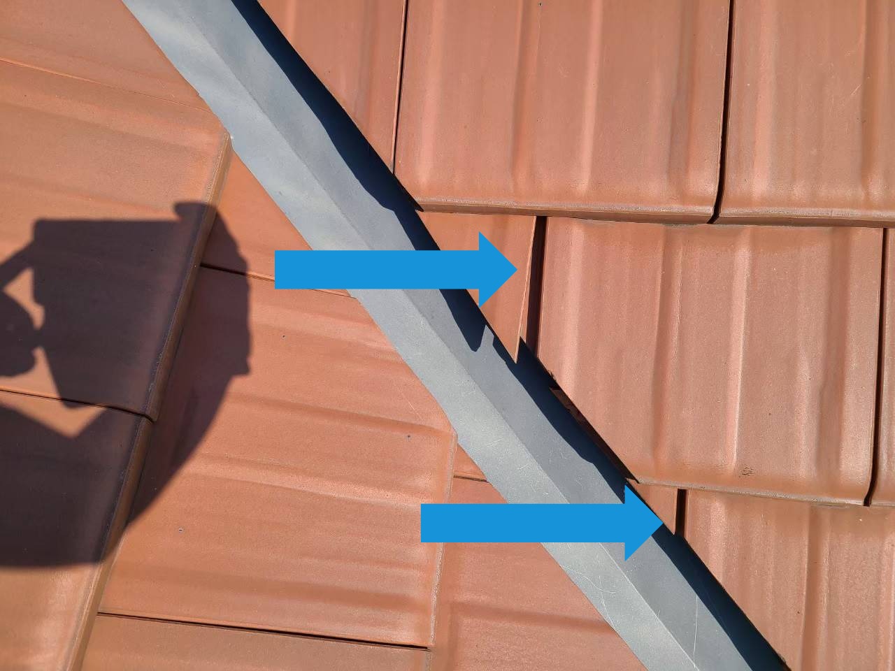 加古川　平板瓦の谷ズレ