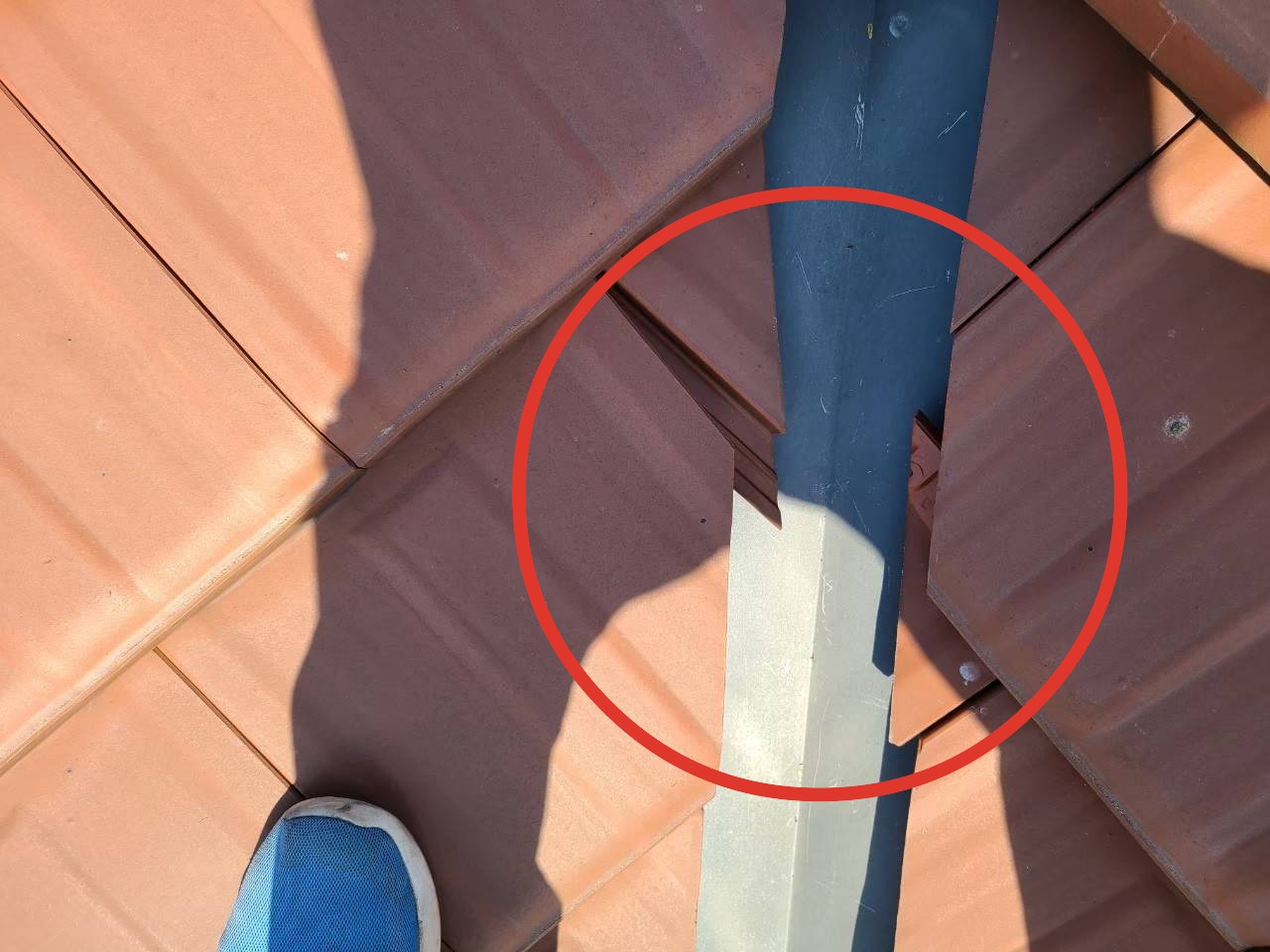 加古川　平板瓦の谷ズレ