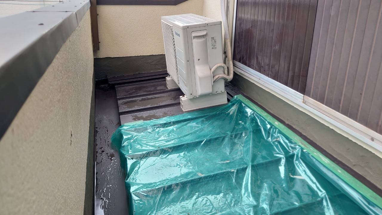 明石市　現場ブログ　モルタル　全景