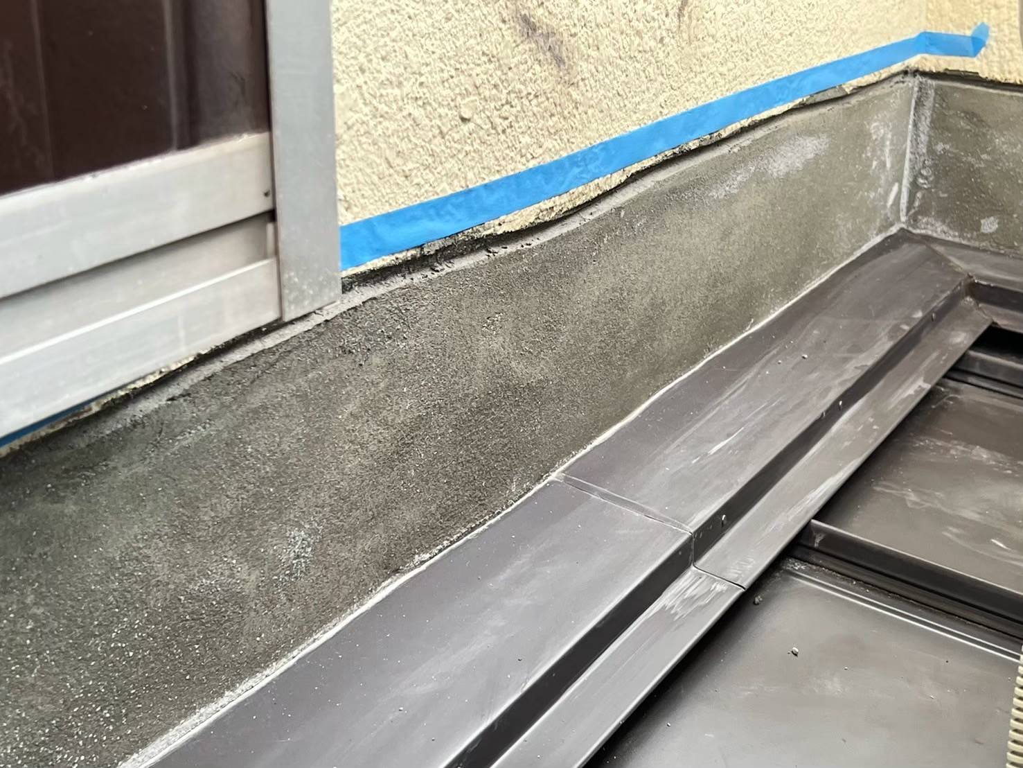 明石市　現場ブログ　立平　シーリング処理　養生