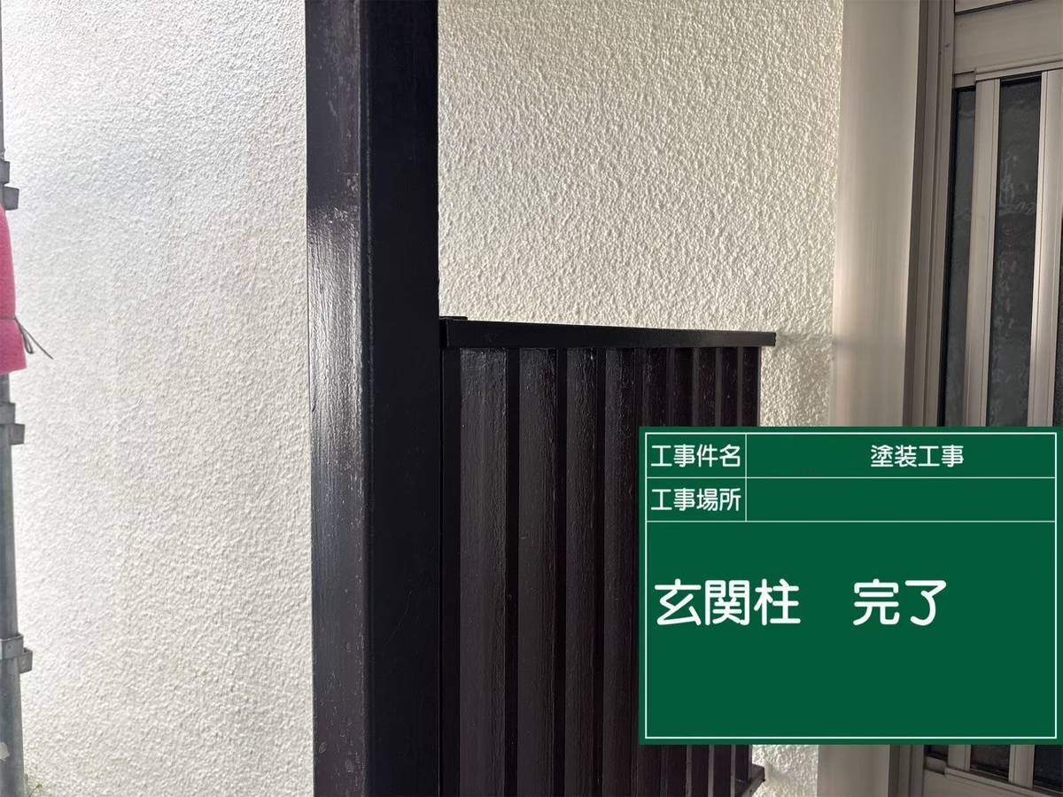 加古郡稲美町　玄関柱　完了