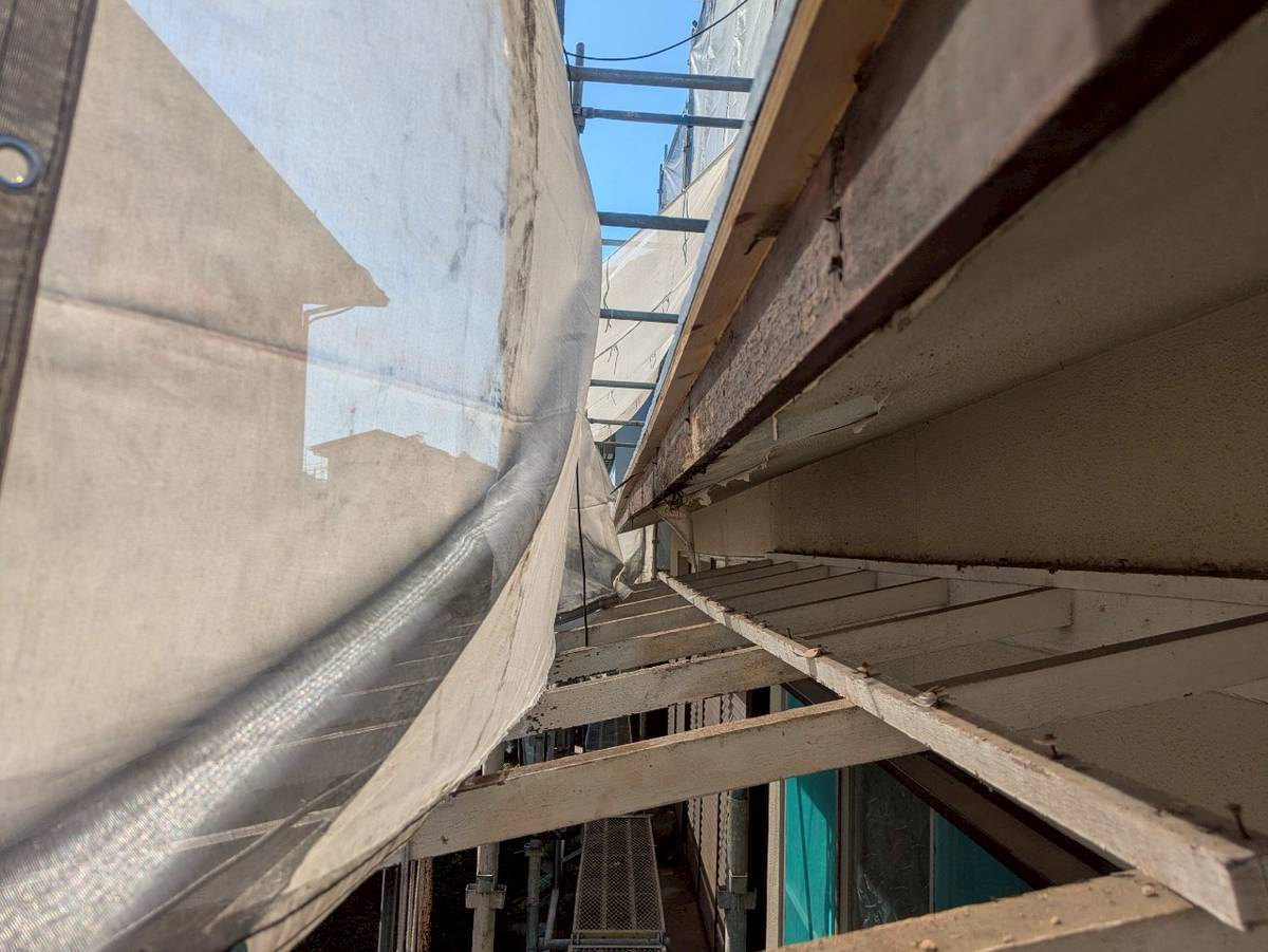 西脇市　樋撤去工事　木部を撤去した後の状態