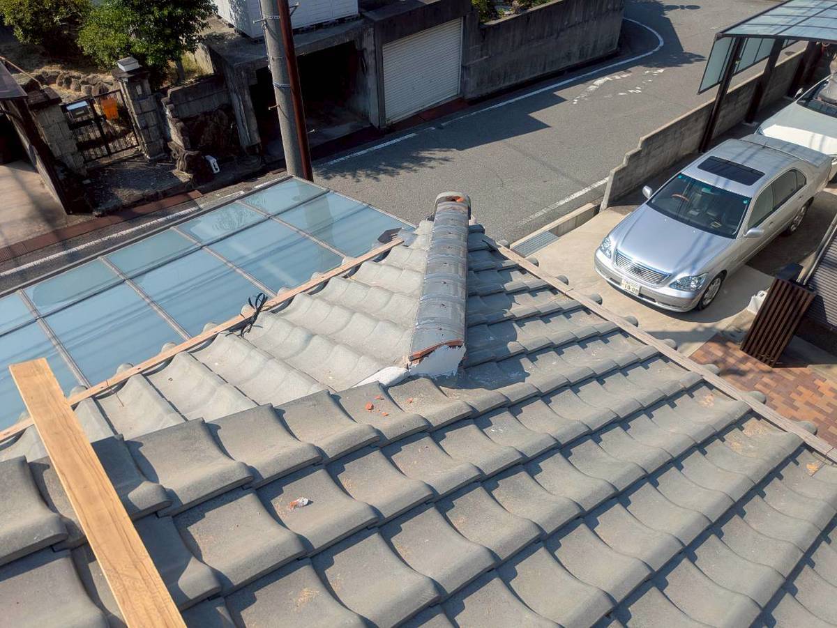 加古川市　棟積み直し工事　仕上げ確認