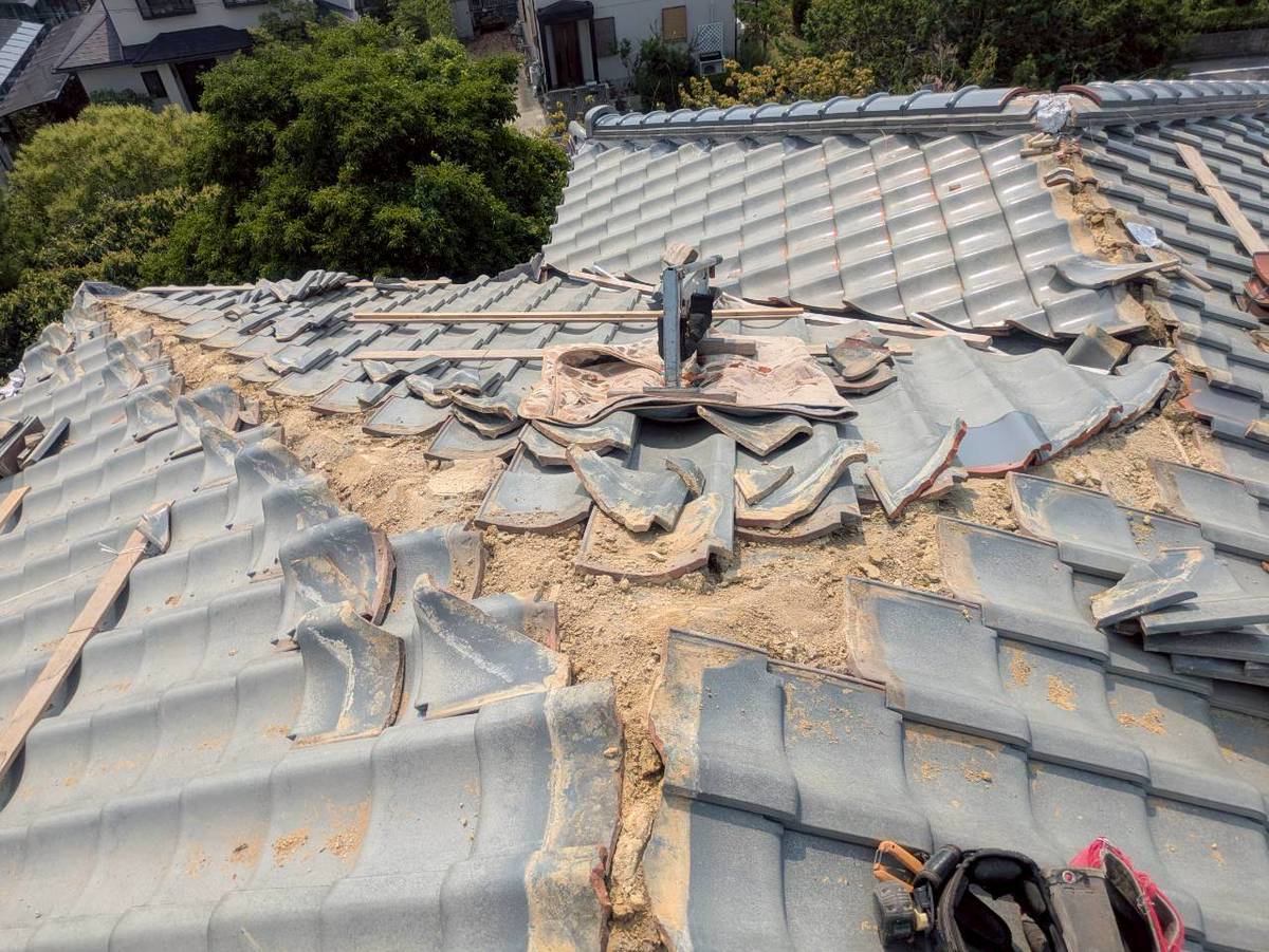 加古川市　雨漏り修理　三叉部の処理