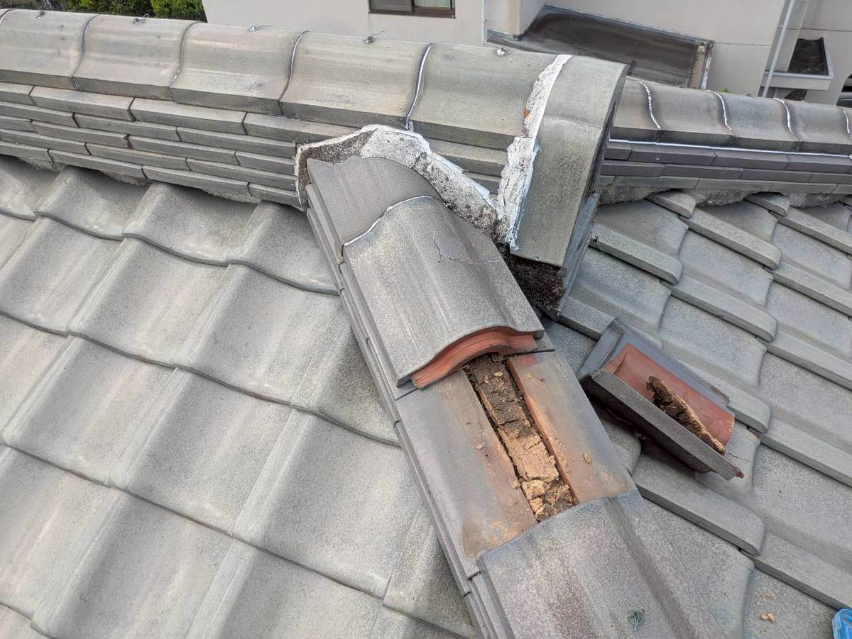 加古川市　棟取り直し　雨漏り原因箇所
