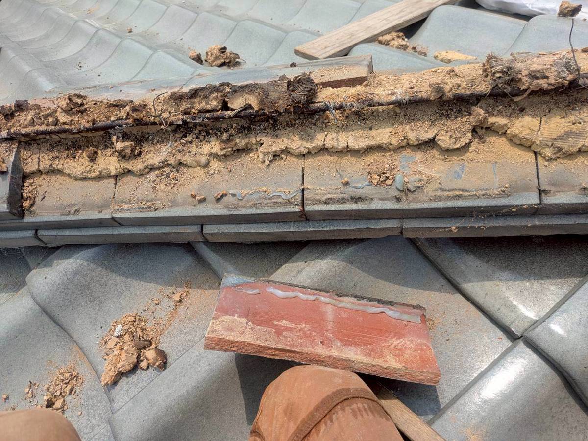 加古川市　棟取り直し　雨漏り原因箇所