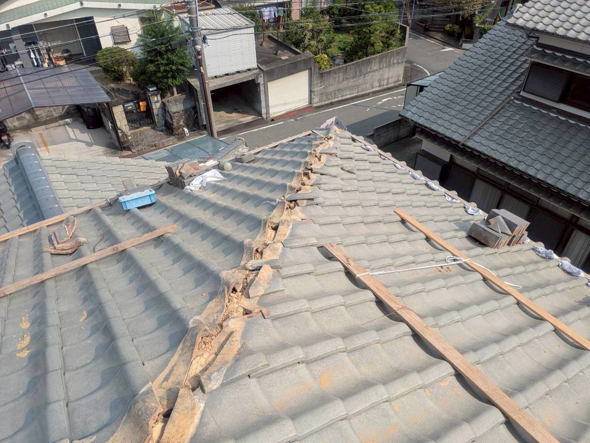 加古川市　雨漏り修理　別棟の解体