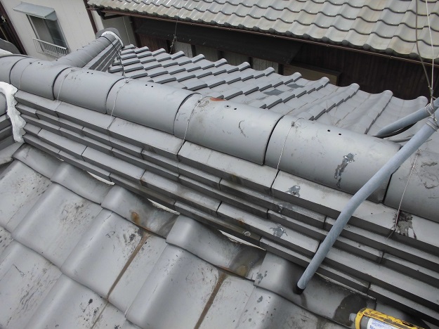 明石市　隅棟　経年劣化