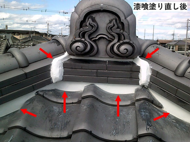 漆喰塗り直し後