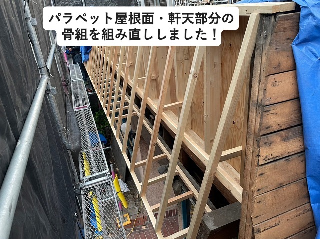 屋根の骨組み