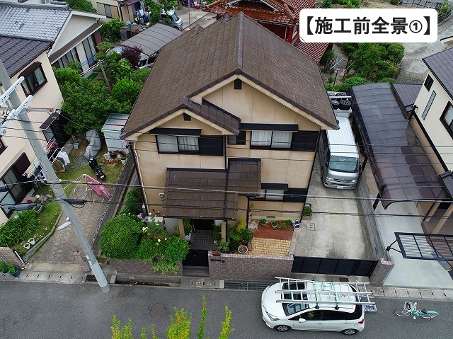神戸市西区にて屋根や外壁の経年劣化が目立ち外装工事を行う予定の戸建て住宅