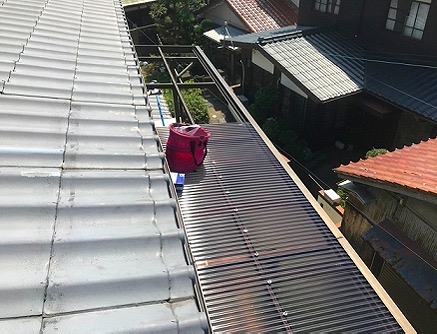 加古川市　波板工事　新規張り込み