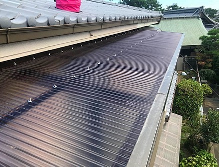 加古川市　波板工事　加古川市　波板工事　仕上げ1