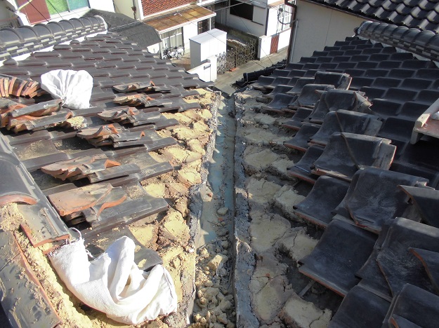 明石市　既存銅板　撤去