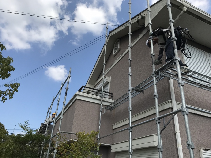 足場架け工事