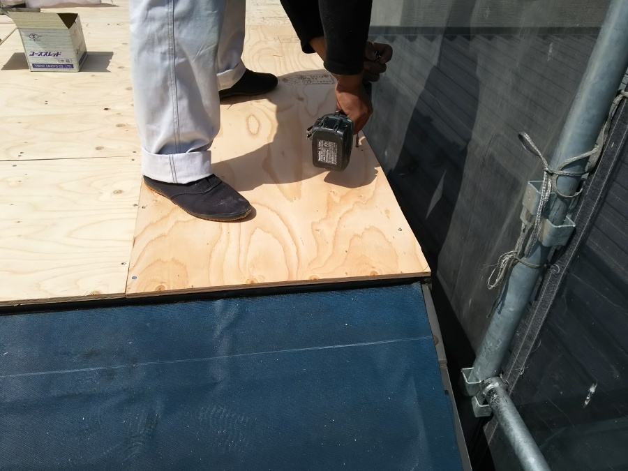 下地構造用合板12mm施工