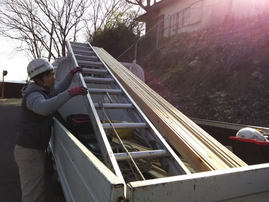 屋根リフォーム工事着工時