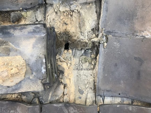 雨の回り込み箇所