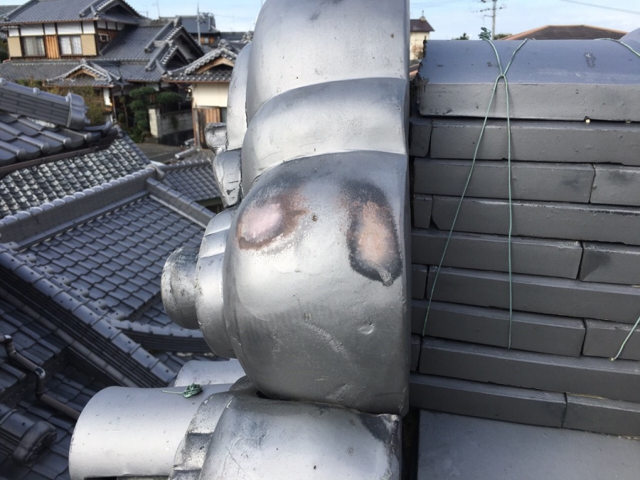 鬼瓦の点検