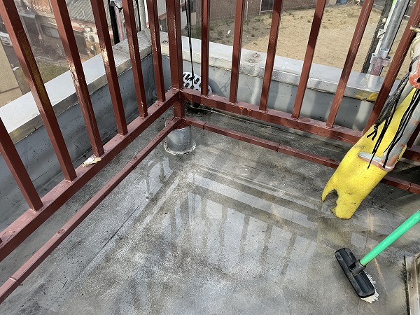 屋上防水の様子