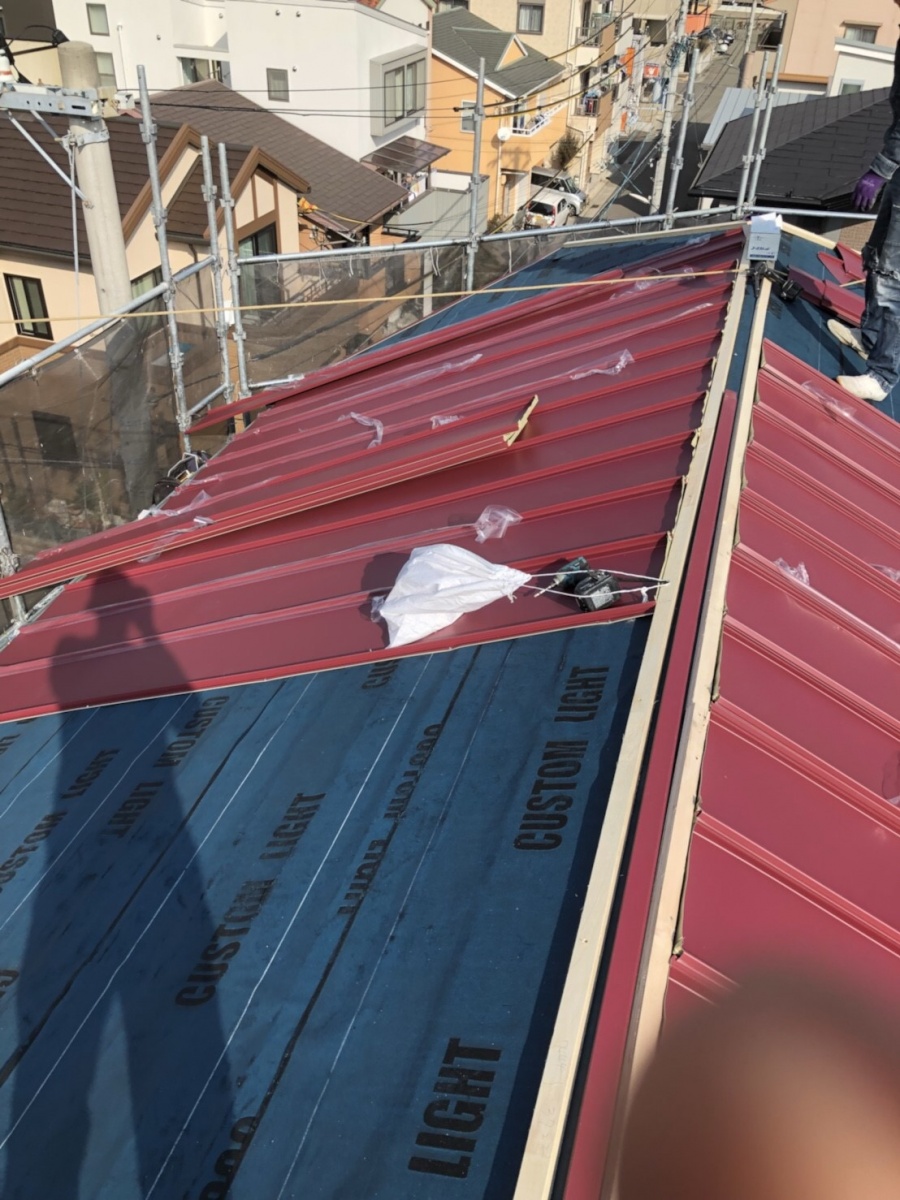 立平を葺きます。