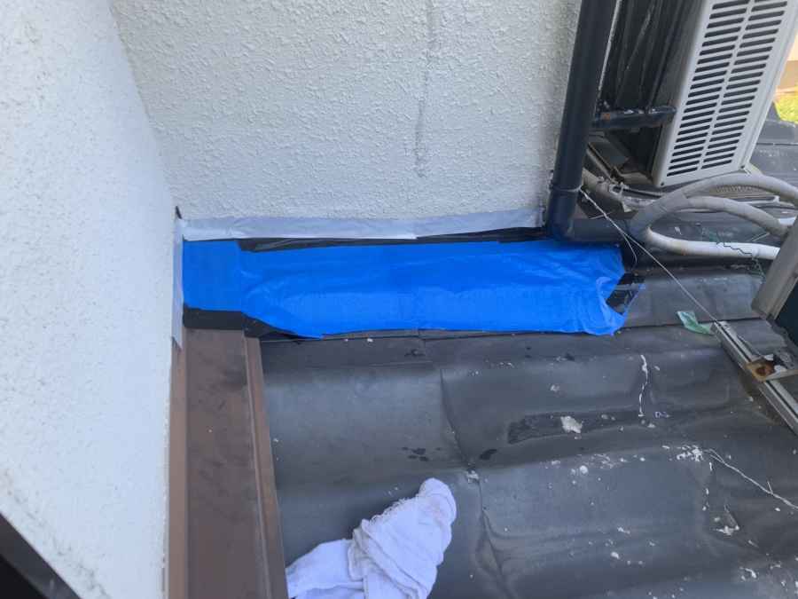 雨漏り調査時に雨養生