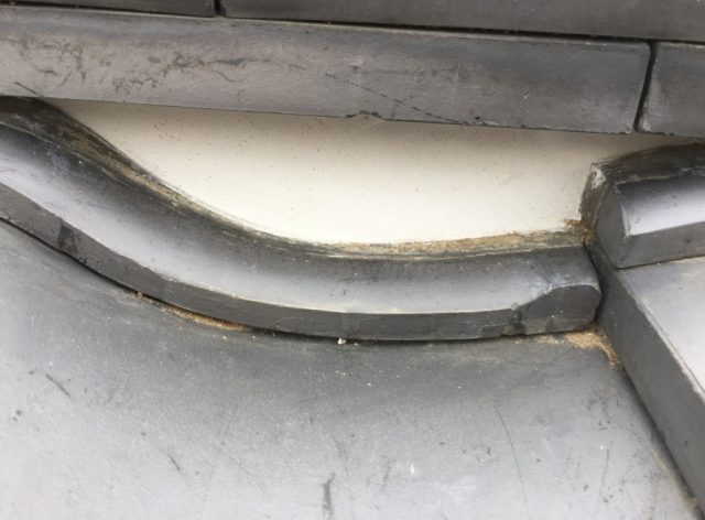 詰め直し完了した漆喰